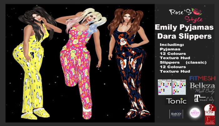 ROSE'S STYLE Emily Pyjamas&Dara Slippers 