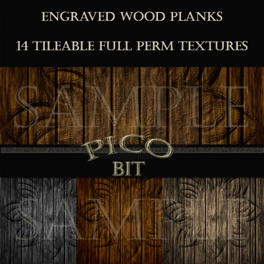 Engraved Wood Plank Textures