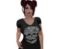 REVOLUTION - Ladies' Mesh Tee (Kitty Skull) ADD ME!