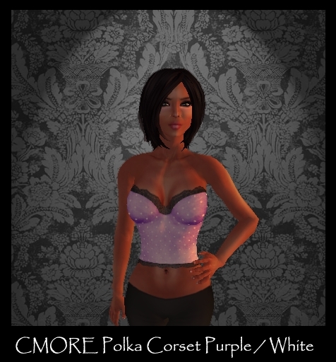 CMORE - Polka Corset Purple/White