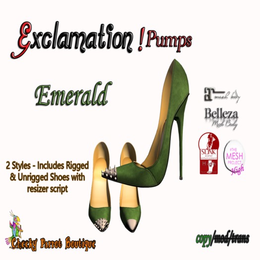 ~CPB~ Exclamation! Pumps Emerald
