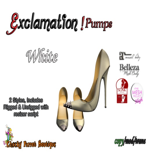 ~CPB~ Exclamation! Pumps White