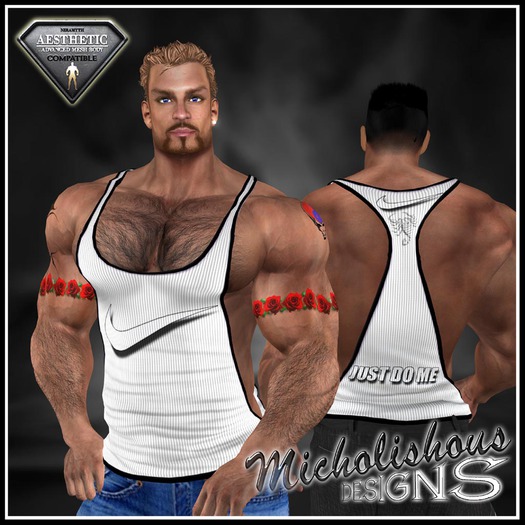 * Mikolishous Designs * Workout-Checkmark-JDM-Solid-White/Blk