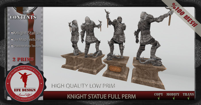 Knight Statue Full Permission EFE DESIGN