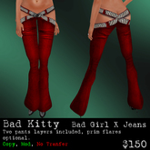 Bad Kitty Bad Girl X Jeans Red 