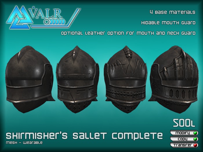 [VALR] Skirmisher's Sallet Complete