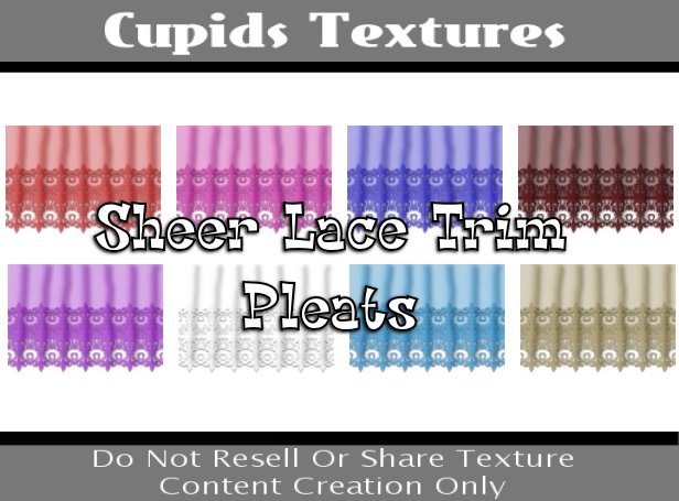 8 Lace Edged Sheer Pleated Skirting TEXTURE
