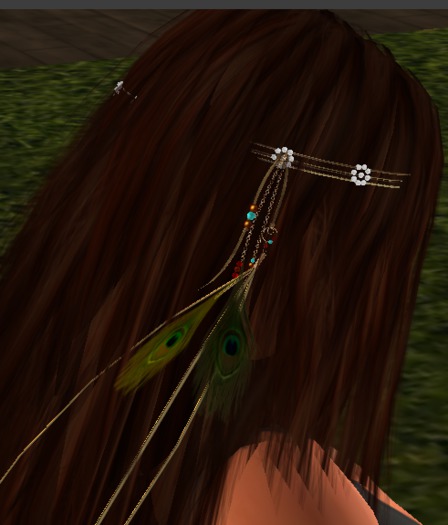 HEAD BAND FEATHER AND BEAD mp