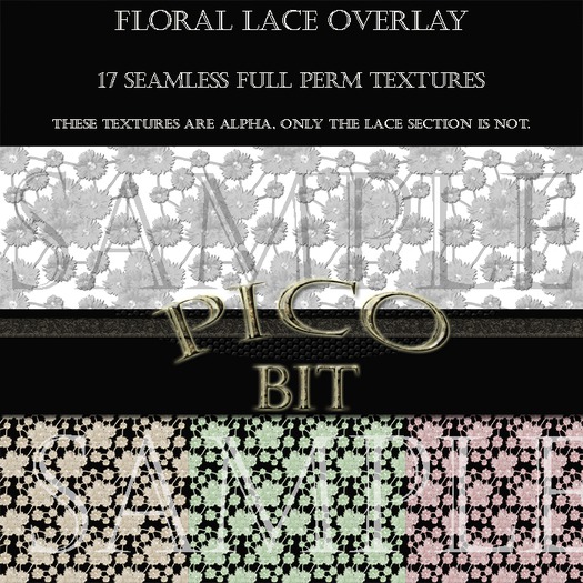 Lace Overlay Textures Floral