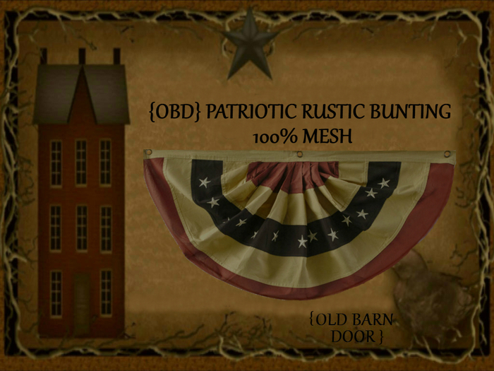 {OBD} PATRIOTIC RUSTIC BUNTING