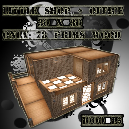 Little Shop + Office only 78 prims Wood