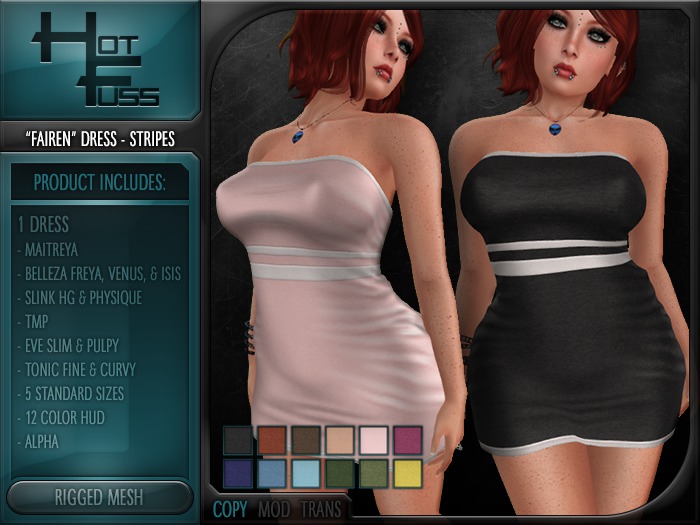 Hot Fuss "Fairen" Dress STRIPES