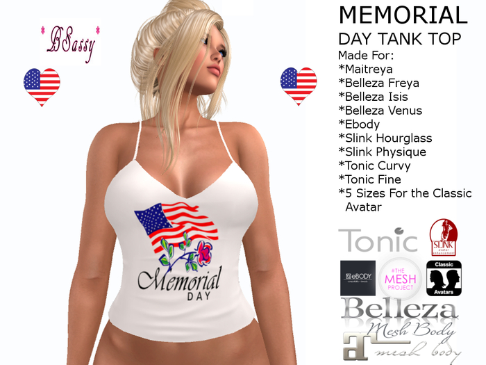*BSASSY* MEMORIAL DAY TANK TOP