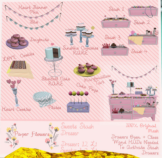 .*Paper Flowers*. Sweets Stash LOVE Cookies