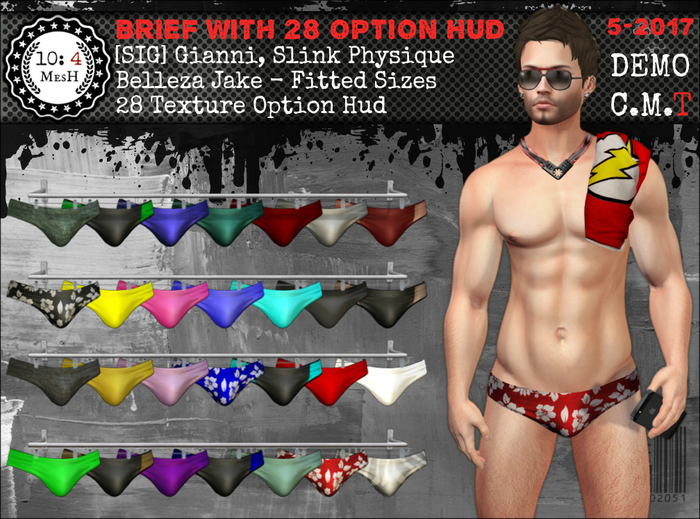 *10: 4 ~ Mesh ~ Summer Brief Demo ~Fitted Mesh ~ 28 Option Hud