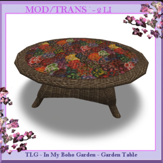TLG - In My Boho Garden - Garden Table Boxed