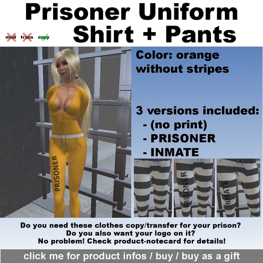 MSM Prisoner Uniform - Shirt and Pants orange