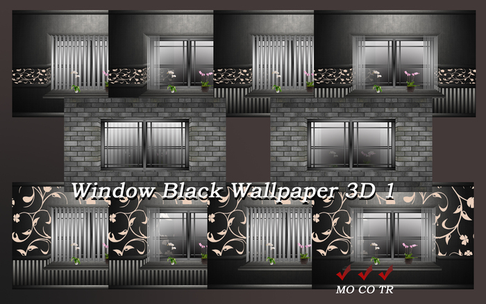 Window Black Wallpaper 3D 1