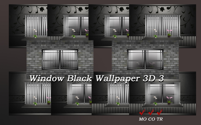 Window Black Wallpaper 3D 3