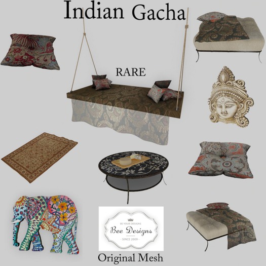 .Bee designs :. Indian gacha Rug