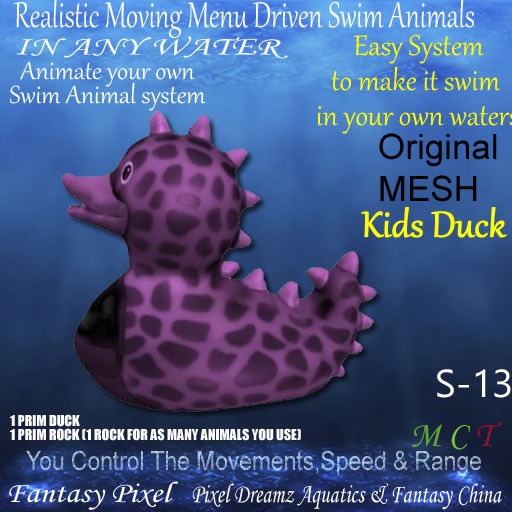 FP- RMM Driven Swim Animals Rubber Duck s-13 