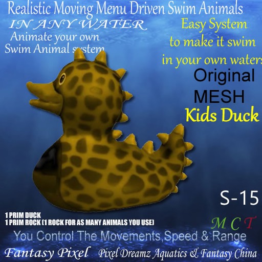 Duck - s-15 RMM Driven Swim Animals Rubber Duck - kids duck