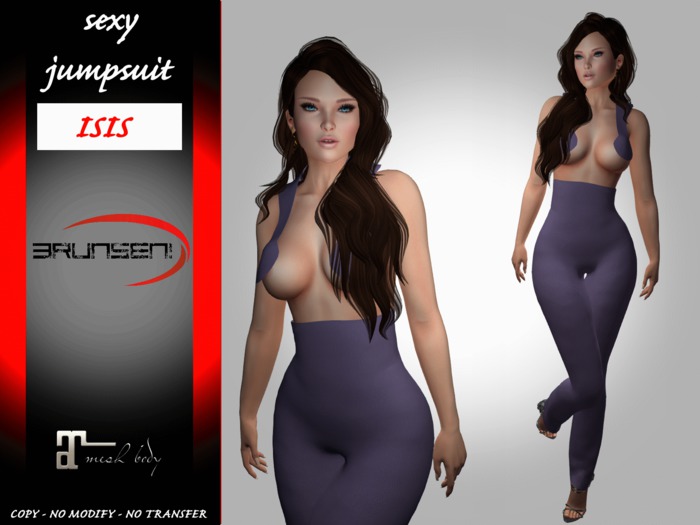 Brunsen! Isis Sexy Jumpsuit for Maitreya Leather Purple