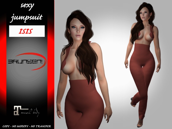 Brunsen! Isis Sexy Jumpsuit for Maitreya Leather Peach