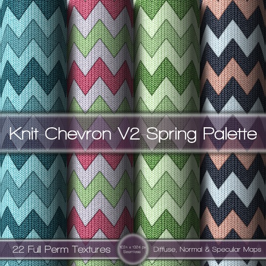 {L} Knit-Chevron V2-Spring Palette