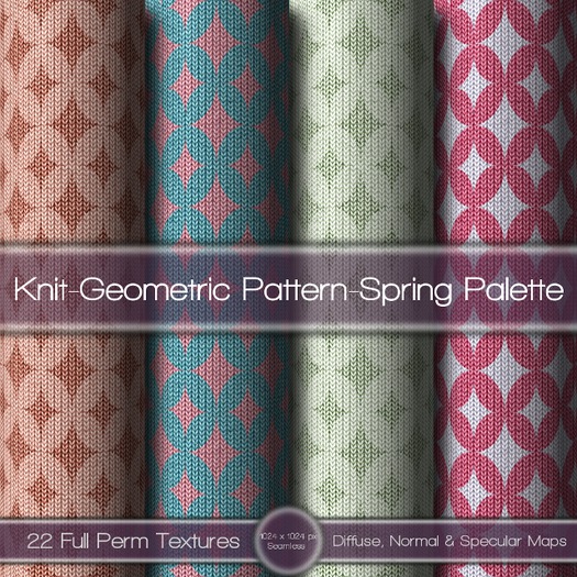 {L} Knit-Geometric Pattern V1-Spring Palette