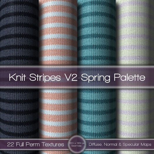 {L} Knit-Stripes V2-Spring Palette