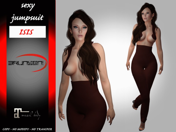 Brunsen! Isis Sexy Jumpsuit for Maitreya Leather Red