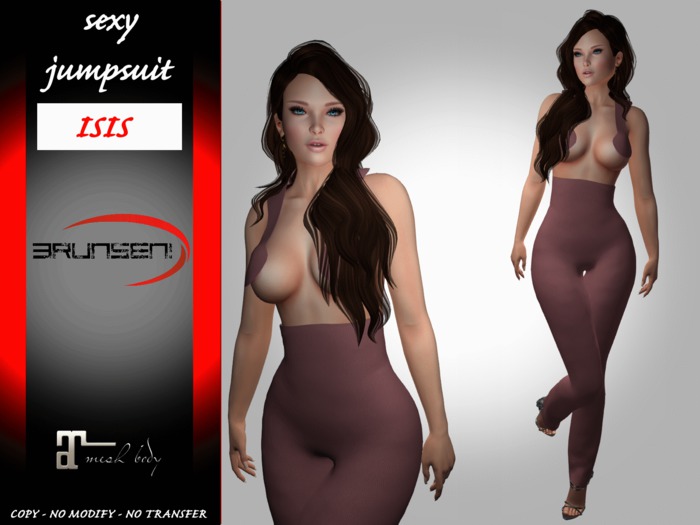 Brunsen! Isis Sexy Jumpsuit for Maitreya Leather Pink