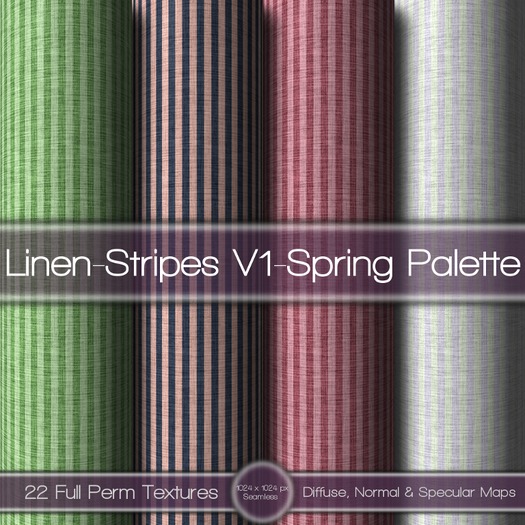 {L} Linen-Stripes V1-Spring Palette