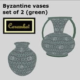 Byzantine vases - set of 2 (green)