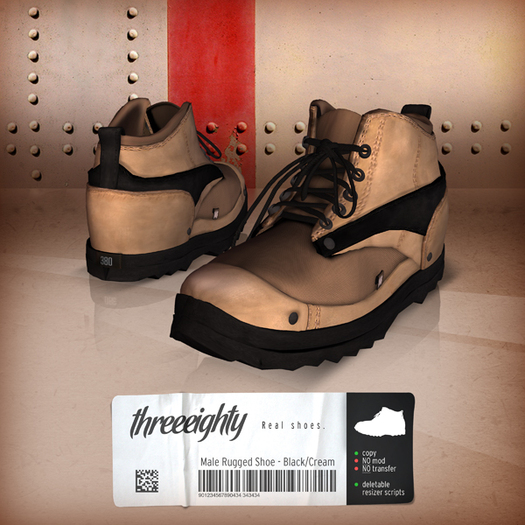 [380] Rugged Shoe - BLACK/CREAM - SLx