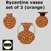 Byzantine vases - set of 3 (orange)
