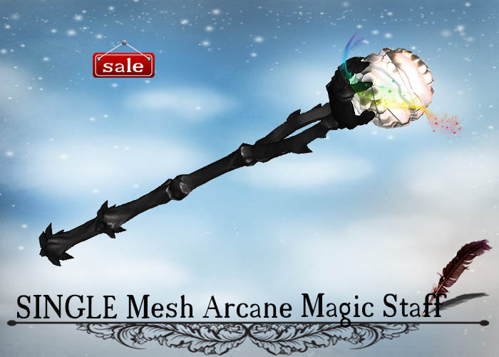 SINGLE Mesh Arcane Magic Staff v. 32