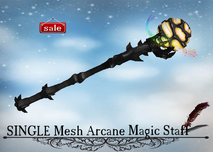 SINGLE Mesh Arcane Magic Staff v. 36