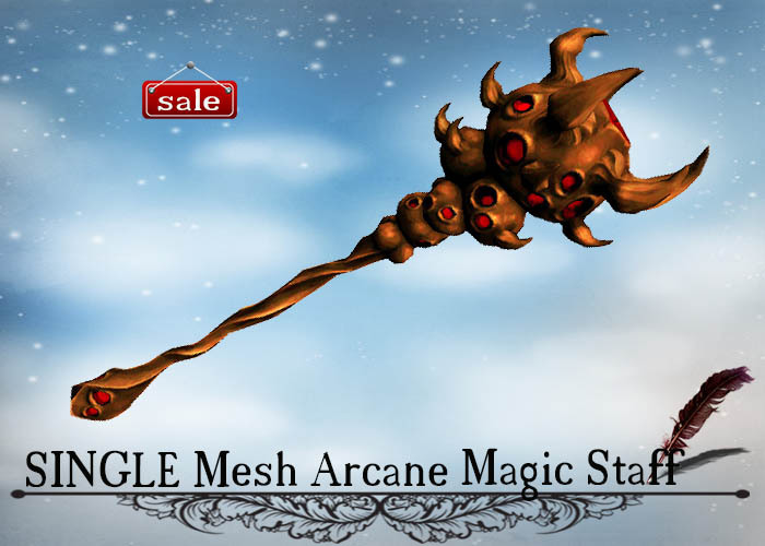SINGLE Mesh Arcane Magic Staff v. 37