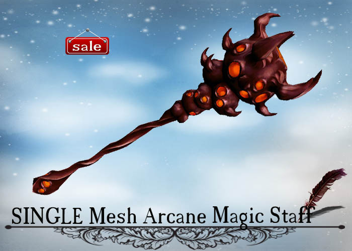 SINGLE Mesh Arcane Magic Staff v. 38