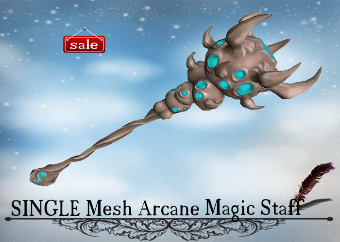 SINGLE Mesh Arcane Magic Staff v. 41