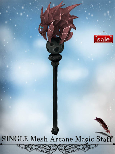 SINGLE Mesh Arcane Magic Staff v. 45