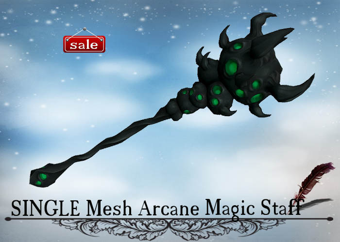 SINGLE Mesh Arcane Magic Staff v. 40