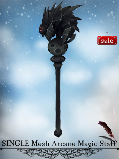 SINGLE Mesh Arcane Magic Staff v. 42