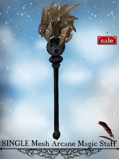 SINGLE Mesh Arcane Magic Staff v. 44