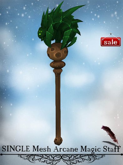 SINGLE Mesh Arcane Magic Staff v. 48