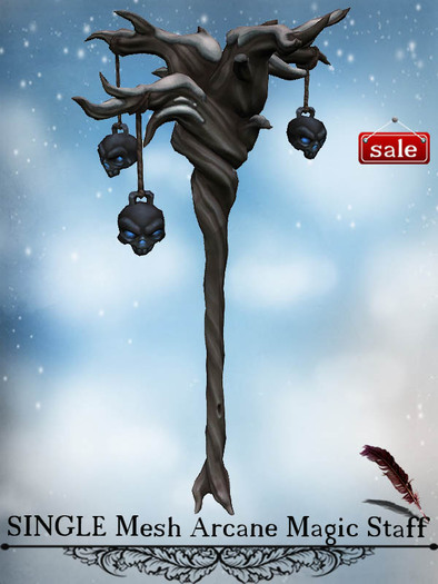 SINGLE Mesh Arcane Magic Staff v. 49