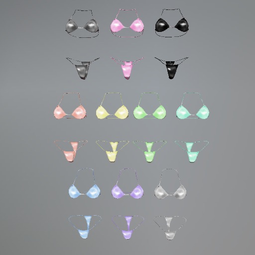 Metallic Fio Dental Mesh Bikini F box