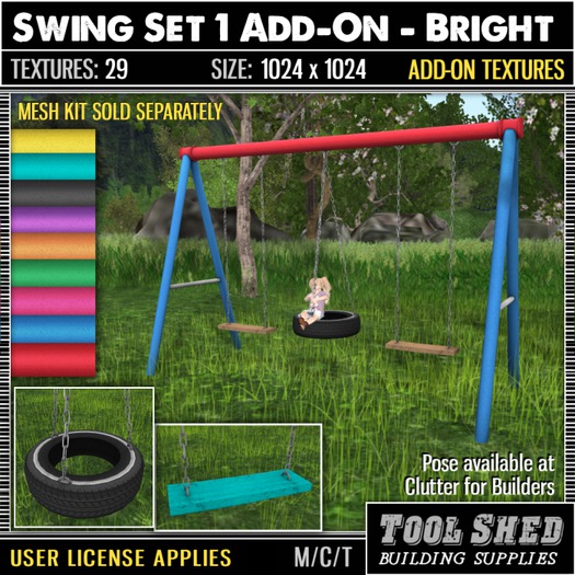 Tool Shed - Swing Set 1 Add-On - Bright